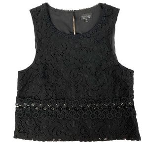 Topshop Black Lace/Crochet Top